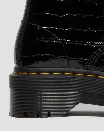 Botas Con Plataforma Dr Martens Sinclair Patent Croc Emboss Para Mujer DR8871C